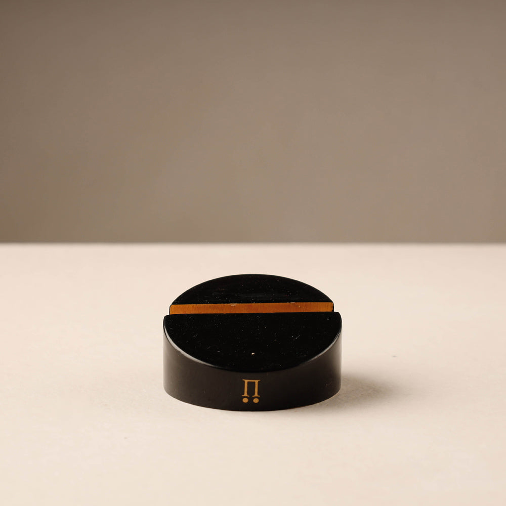 Black - Channapatna Handmade Wooden Card Stand
