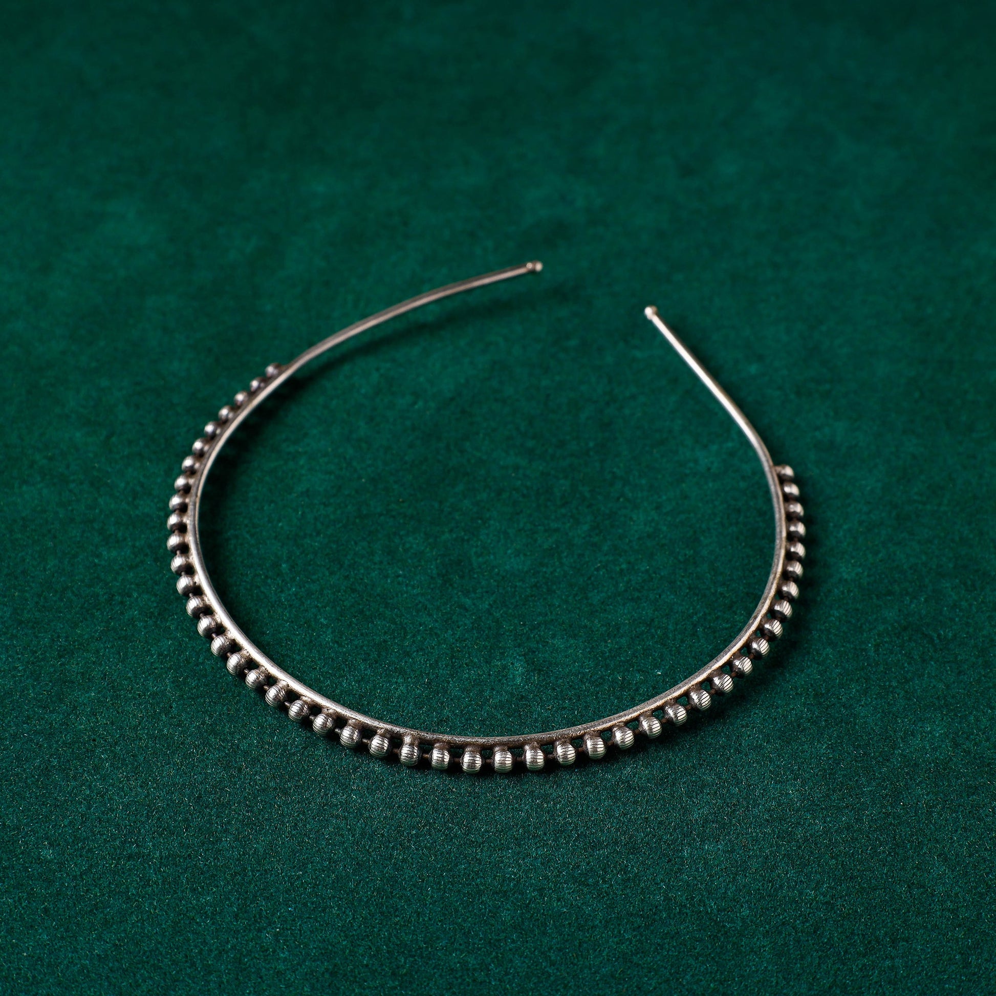 Antique Silver Finish Oxidised Brass Base Hair Band