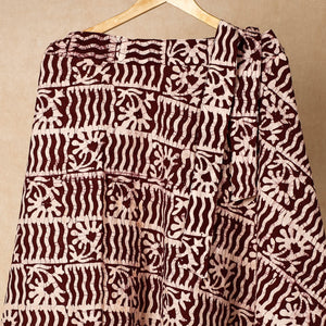Brown - Hand Batik Printing Cotton Wrap Around Skirt