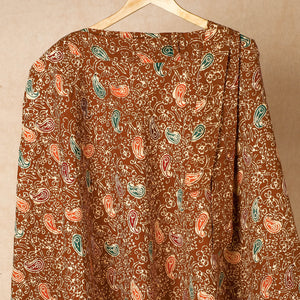 Brown - Hand Batik Printed Cotton Wrap Around Skirt