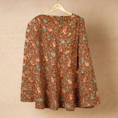 Brown - Hand Batik Printed Cotton Wrap Around Skirt