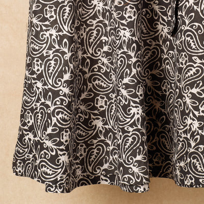 Brown - Hand Batik Printing Cotton Wrap Around Skirt