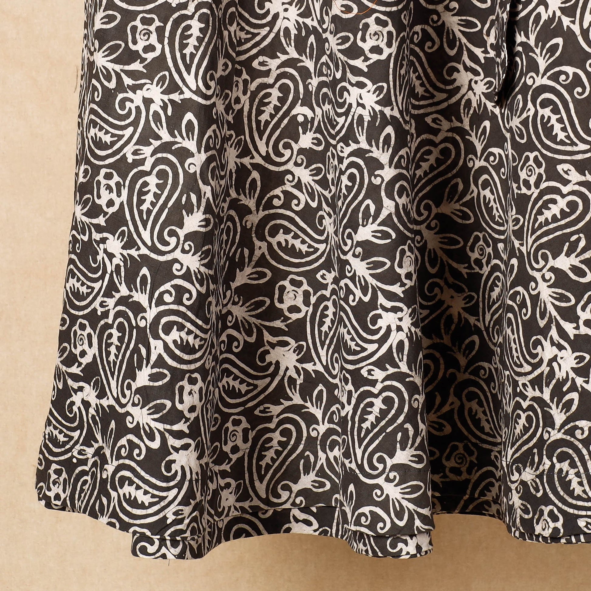 Brown - Hand Batik Printing Cotton Wrap Around Skirt