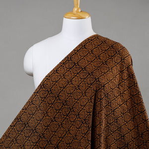 Brown - Bagh Hand Block printed Cotton Fabric