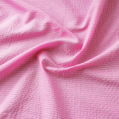 Baby Pink - Prewashed Running Stitch Plain Cotton Fabric 24