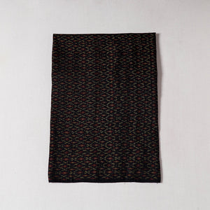 Black - Pochampally Ikat Weave Raw Silk Precut Fabric (1.3 meter)