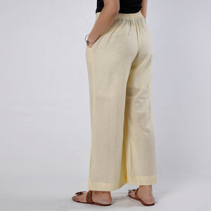 Beige - Running Stitch Cotton Palazzo by iTokri Casuals