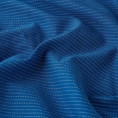 Aegean Blue - Prewashed Running Stitch Cotton Fabric 19