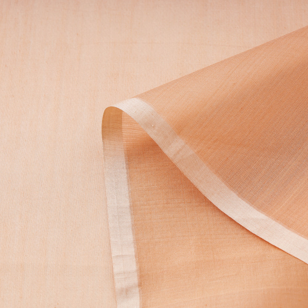 Brown - Maheshwari Silk Cotton Pure Handloom Fabric