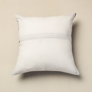 Brown - Pochampally Ikat Cotton Cushion Cover (16 x 16 in)