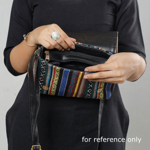 Black - Kutch Handcrafted Woven Cotton Sling Bag