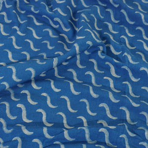 Blue - Akola Block Printing Jhiri Pure Handloom Cotton Single Bedcover (94 x 59 in)
