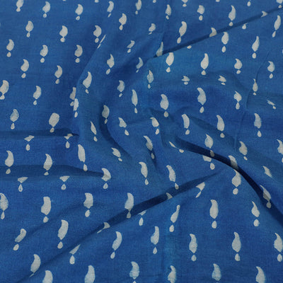 Blue - Akola Block Printing Jhiri Pure Handloom Cotton Single Bedcover (94 x 59 in)