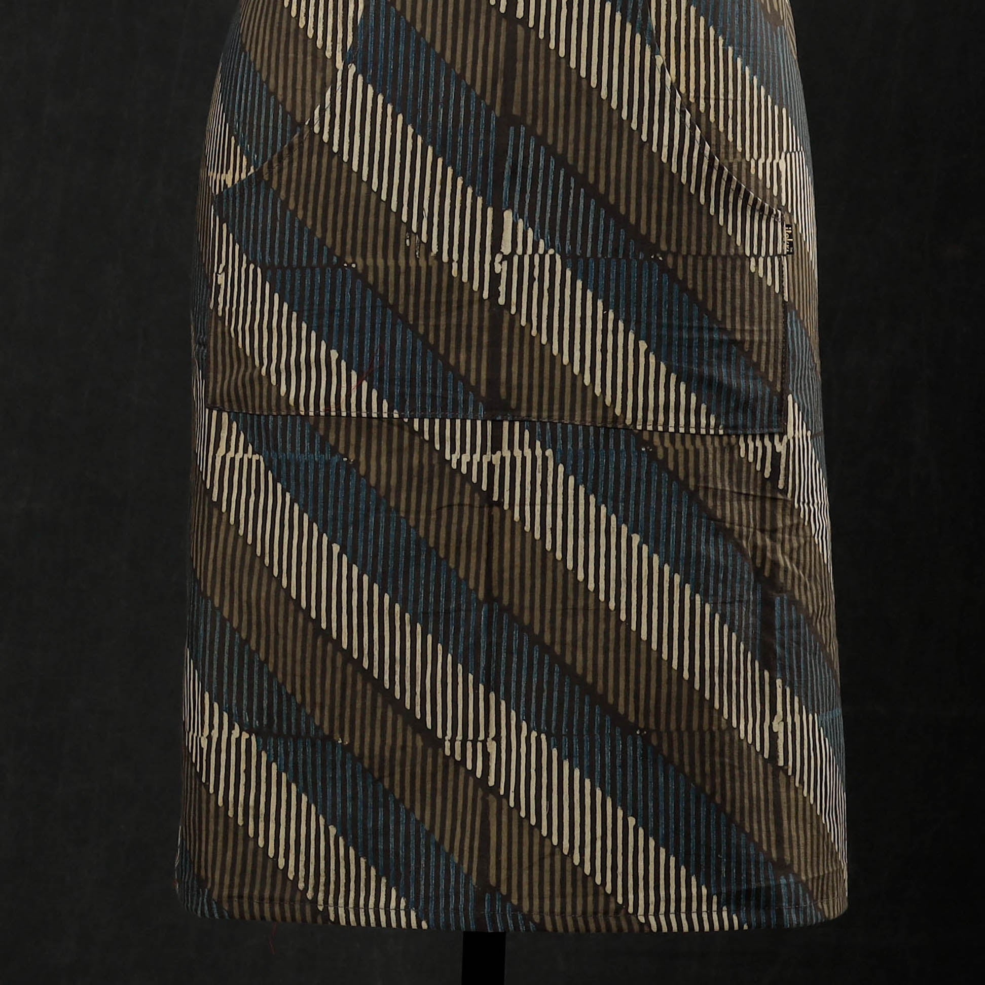 Ajrakh Block Printed Cotton Apron with Pocket