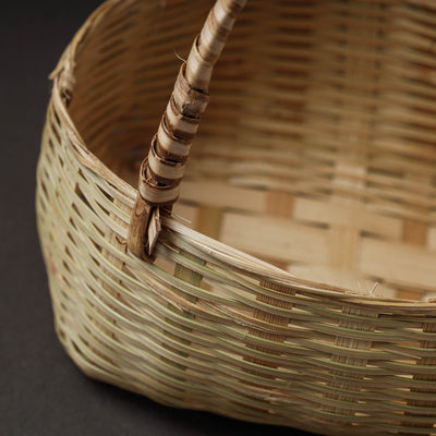 Beige - Handcrafted Organic Water Hyacinth Multipurpose Basket (7 x 7 in)