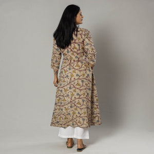 Beige - Kalamkari Printed Cotton Kurta