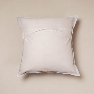 Black - Cutwork Cotton Applique Cushion Cover (16 x 16 in)