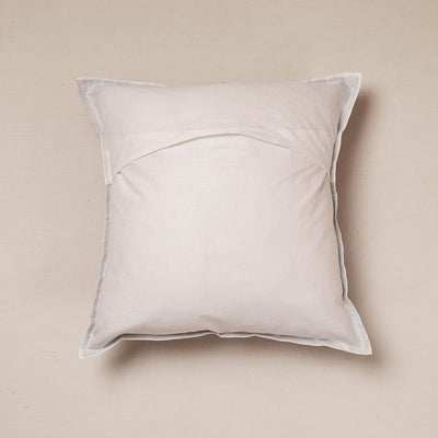 Black - Cutwork Cotton Applique Cushion Cover (16 x 16 in)