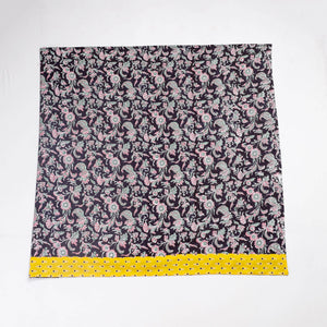 Black - Rangoli Sanganeri Block Printing Cotton Blouse Piece