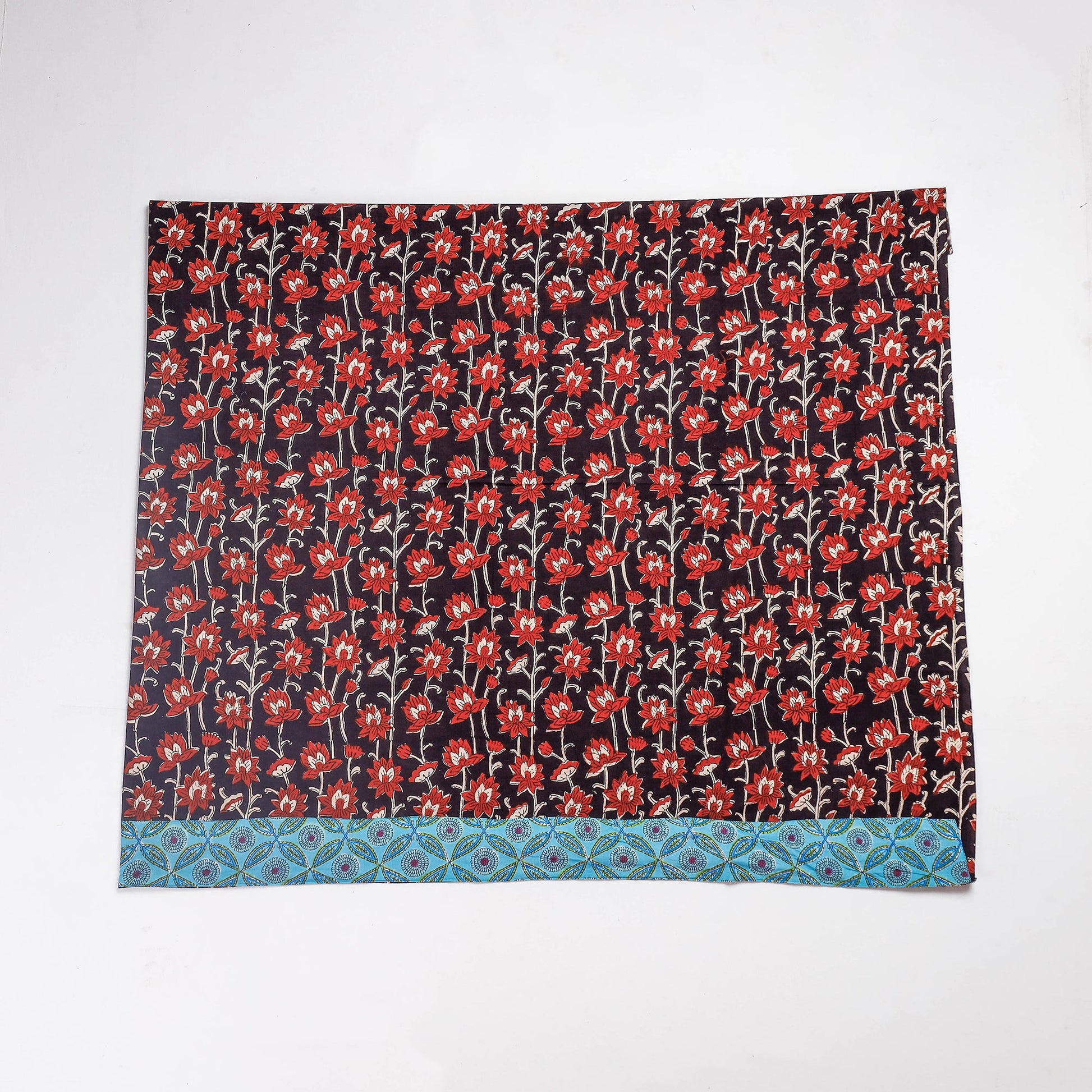 Black - Rangoli Bagru Block Printing Cotton Blouse Piece