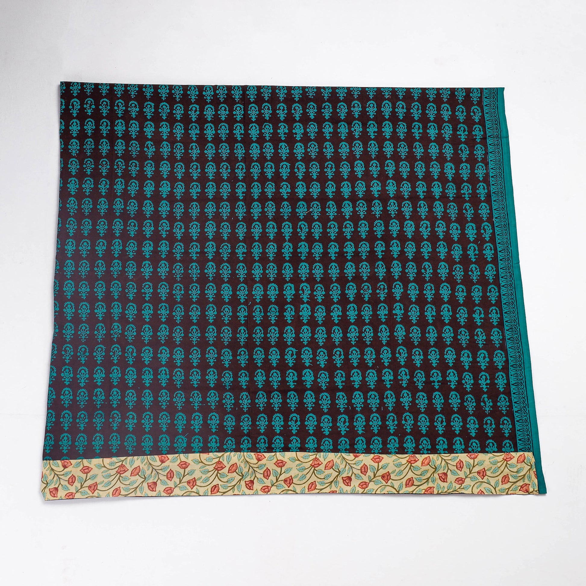 Black - Rangoli Bagh Block Printing Cotton Blouse Piece