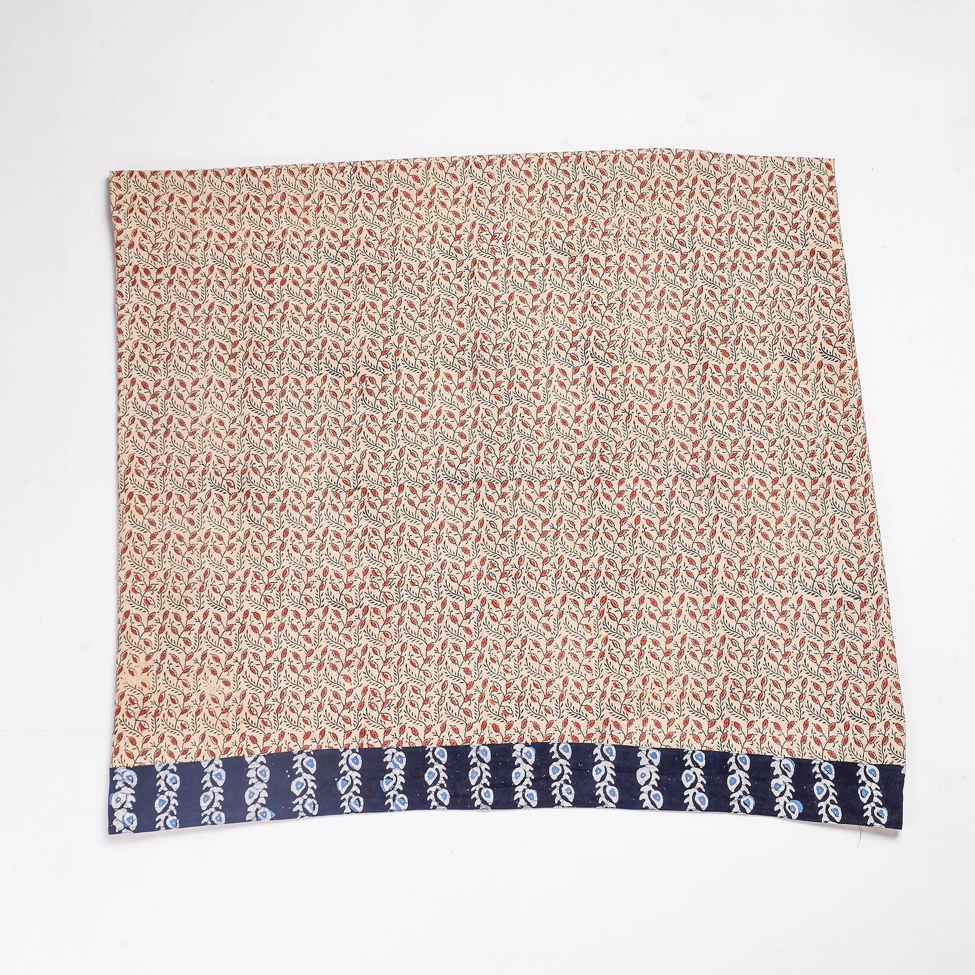 Beige - Rangoli Kalamkari Block Printed Cotton Blouse Piece