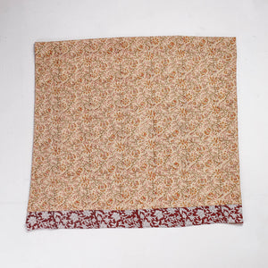 Beige - Rangoli Kalamkari Block Printed Cotton Blouse Piece