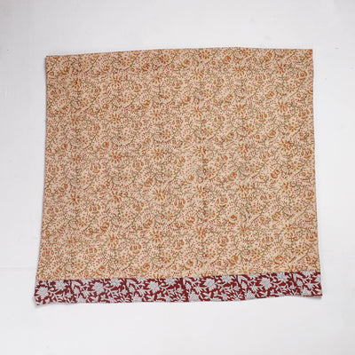 Beige - Rangoli Kalamkari Block Printed Cotton Blouse Piece