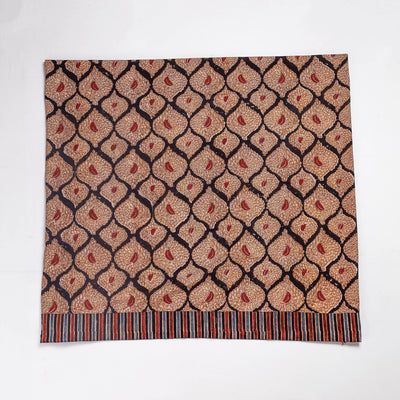 Brown - Rangoli Kalamkari Block Printing Cotton Blouse Piece