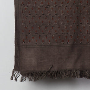 Brown - Block Print Cotton Ajrakh Handloom Towel