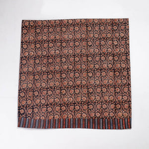 Black - Rangoli Kalamkari Block Printed Cotton Blouse Piece