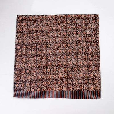 Black - Rangoli Kalamkari Block Printed Cotton Blouse Piece