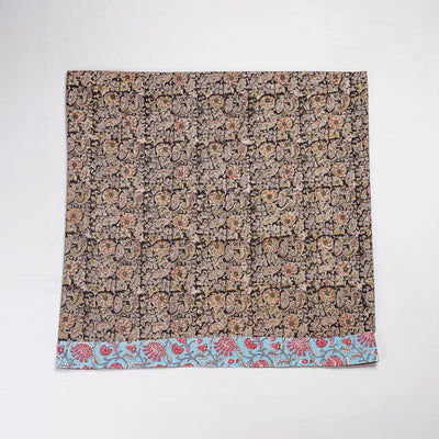 Black - Rangoli Kalamkari Block Printed Cotton Blouse Piece