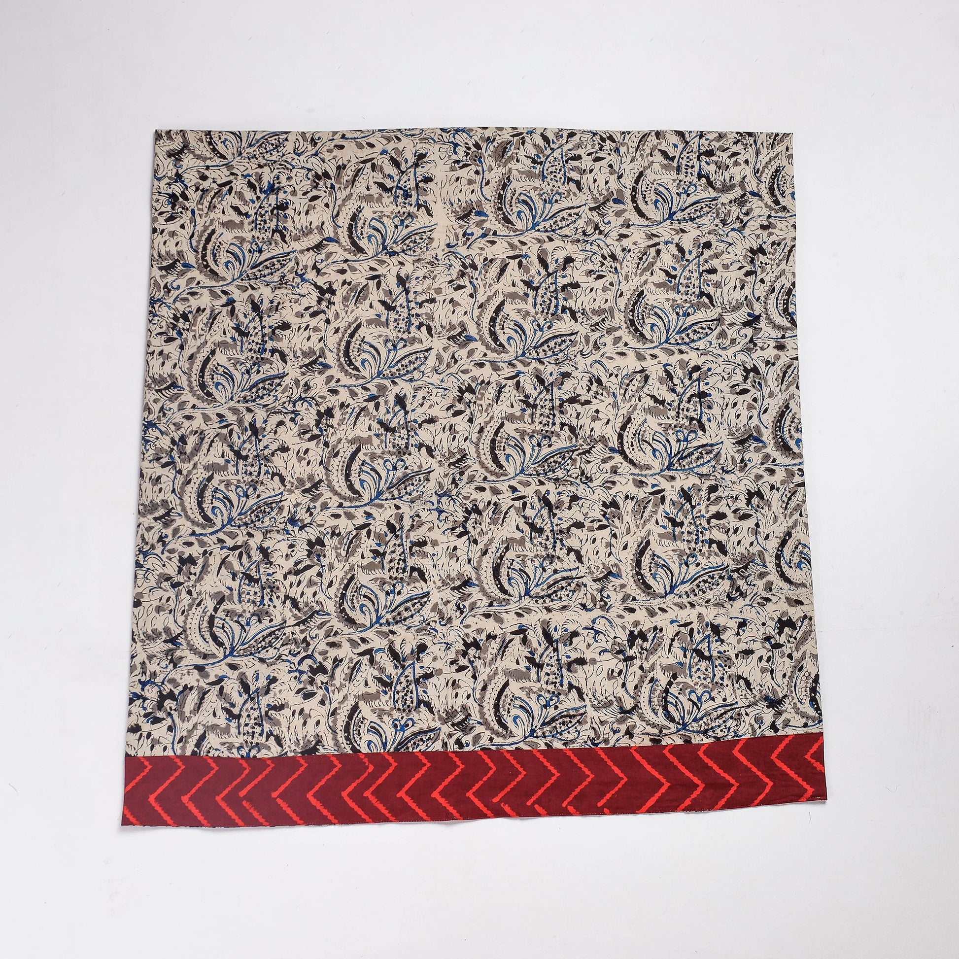 Beige - Rangoli Kalamkari Block Printed Cotton Blouse Piece