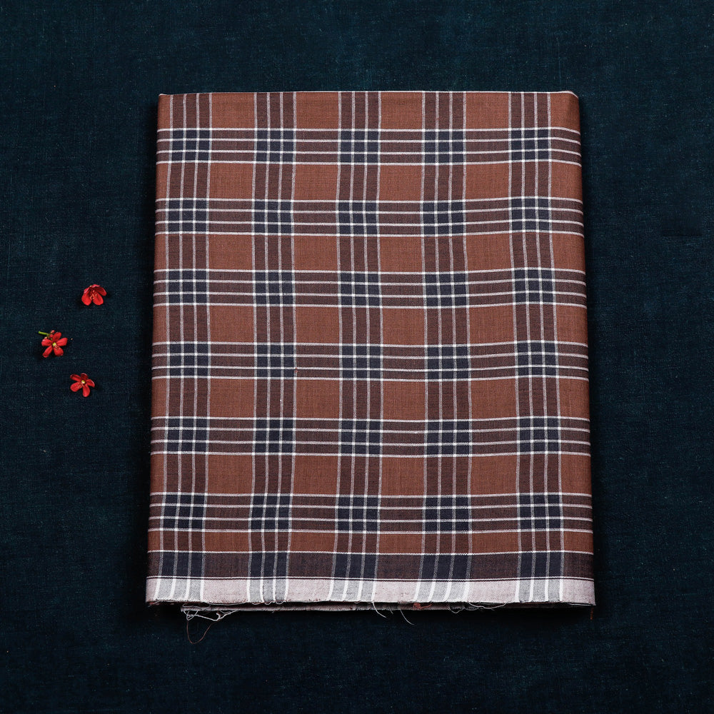 Brown - Calicut Kuriappilly Pure Handloom Cotton Lungi