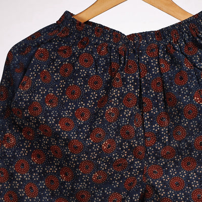 Blue - Ajrakh Block Printing Cotton Unisex Boxer/Shorts