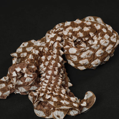 Brown - Kutch Bandhani Tie-Dye Cotton Stole