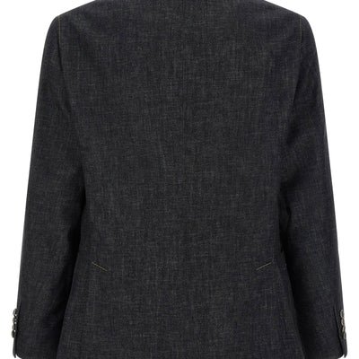 Brunello Cucinelli Double-breasted Denim Blazer