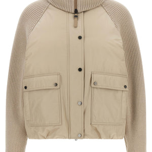 Brunello Cucinelli Knit Insert Down Jacket