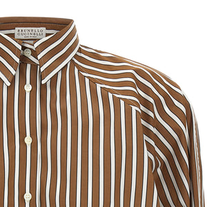 Brunello Cucinelli Shadow Striped Shirt
