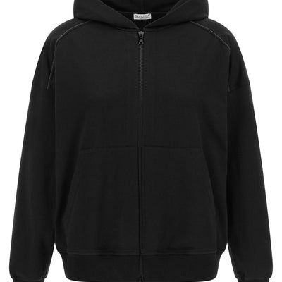 Brunello Cucinelli Shiny Trims Hoodie