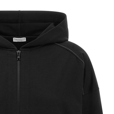 Brunello Cucinelli Shiny Trims Hoodie