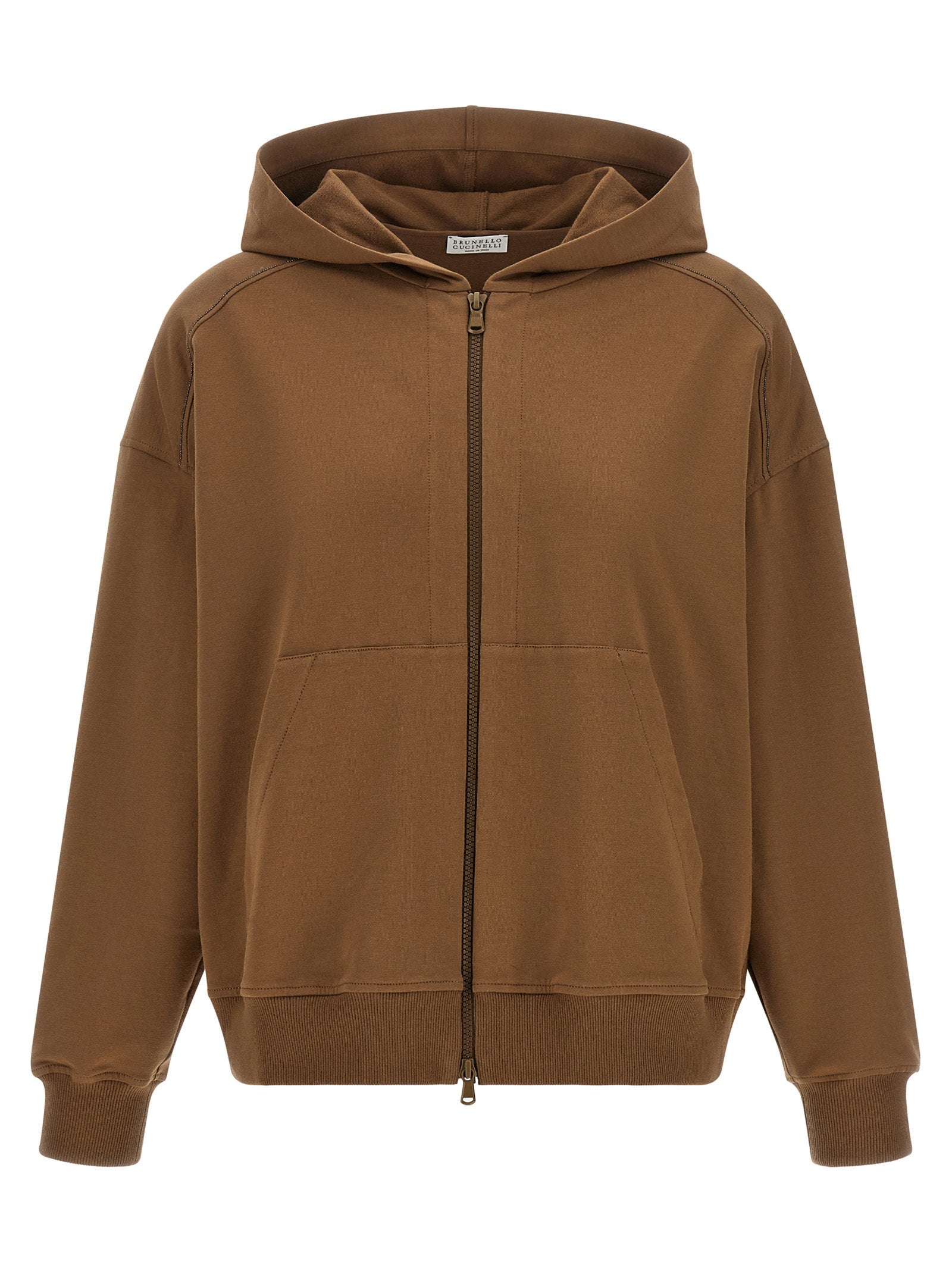 Brunello Cucinelli Shiny Trims Hoodie