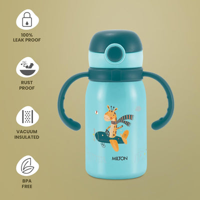 Milton Kiddo Thermosteel Vacuum Insulated Water Bottle with Spout Lid | 1 Pc