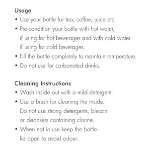 Milton Vertex Thermosteel Water Bottle with Unbreakable Plastic Tumbler | 1 Pc