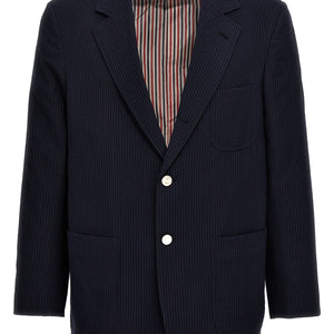 Thom Browne Single-breasted Seersucker Blazer