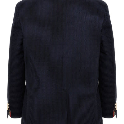Thom Browne Single-breasted Seersucker Blazer
