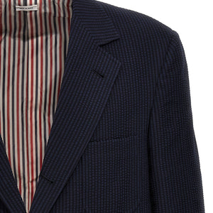 Thom Browne Single-breasted Seersucker Blazer