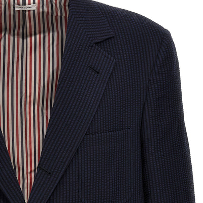 Thom Browne Single-breasted Seersucker Blazer