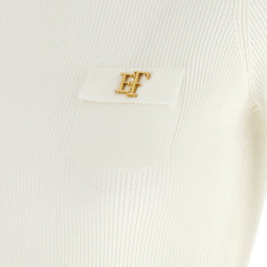Elisabetta Franchi Turtleneck Embroidery à Jour